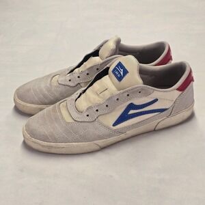 Lakai Cambridge Mens Skate Shoes Grey Blue Red MS422-0252-A00 Size 11.5